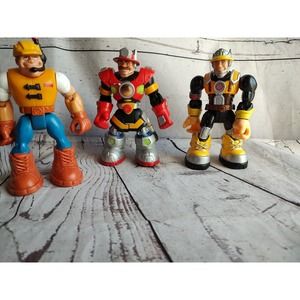 Lot Of 3 Vintage Mattel 2000 Rescue Heroes Action Figures Toys